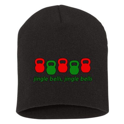 Jingle Bells Kettlebell Christmas Holiday Workout Short Acrylic Beanie