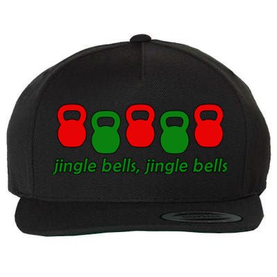 Jingle Bells Kettlebell Christmas Holiday Workout Wool Snapback Cap