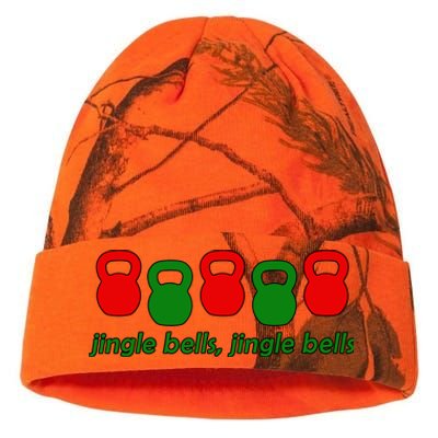 Jingle Bells Kettlebell Christmas Holiday Workout Kati Licensed 12" Camo Beanie