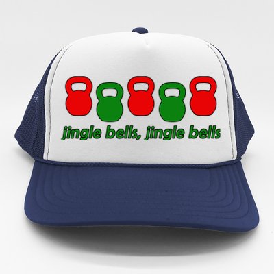 Jingle Bells Kettlebell Christmas Holiday Workout Trucker Hat