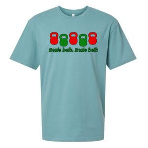 Jingle Bells Kettlebell Christmas Holiday Workout Sueded Cloud Jersey T-Shirt