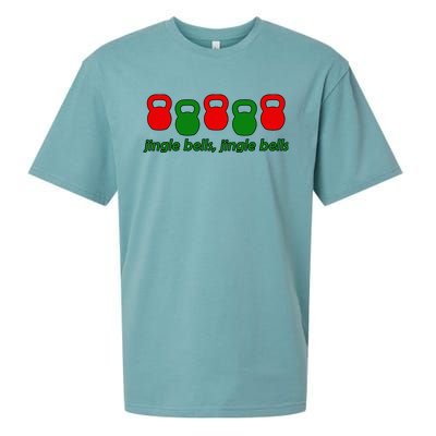 Jingle Bells Kettlebell Christmas Holiday Workout Sueded Cloud Jersey T-Shirt