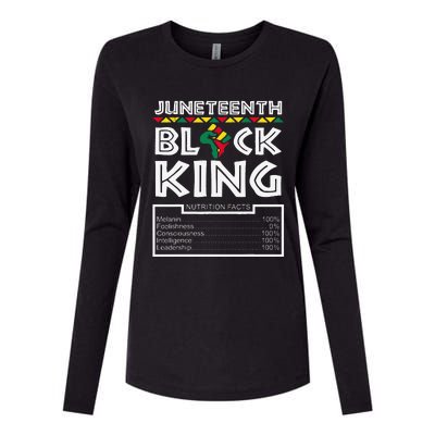 Juneteenth Black King Melanin Dad Fathers Day Father Fun Womens Cotton Relaxed Long Sleeve T-Shirt