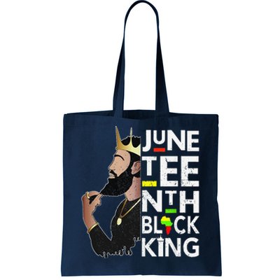 Juneteenth Black King Melanin Dad Fathers Day Father Tote Bag