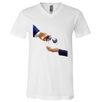 Joe Biden Kamala Harris Sunglasses Glasses Hand Off V-Neck T-Shirt