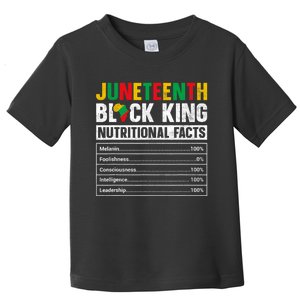 Juneteenth Black King Nutritional Facts Melanin Men Father Toddler T-Shirt