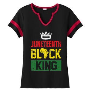 Juneteenth Black King Nutritional Facts Juneteenth Ladies Halftime Notch Neck Tee