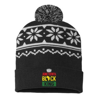 Juneteenth Black King Nutritional Facts Juneteenth USA-Made Snowflake Beanie