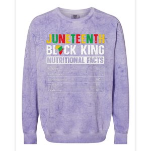 Juneteenth Black King Nutritional Facts Melanin Father Colorblast Crewneck Sweatshirt