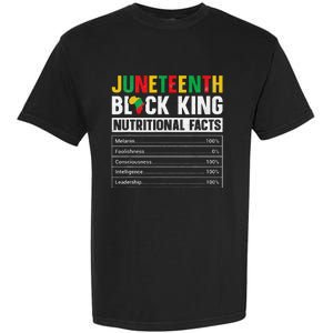 Juneteenth Black King Nutritional Facts Melanin Father Garment-Dyed Heavyweight T-Shirt