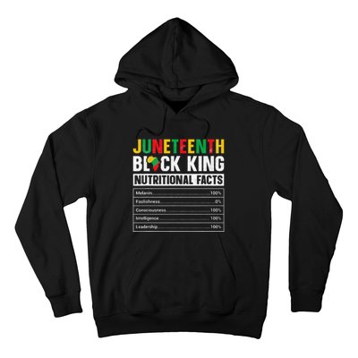 Juneteenth Black King Nutritional Facts Melanin Father Hoodie