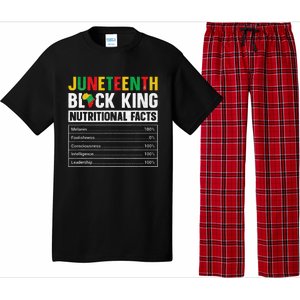 Juneteenth Black King Nutritional Facts Melanin Father Pajama Set