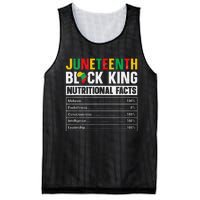 Juneteenth Black King Nutritional Facts Melanin Father Mesh Reversible Basketball Jersey Tank