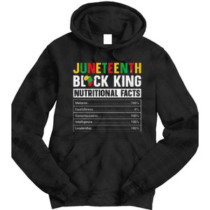 Juneteenth Black King Nutritional Facts Melanin Father Tie Dye Hoodie