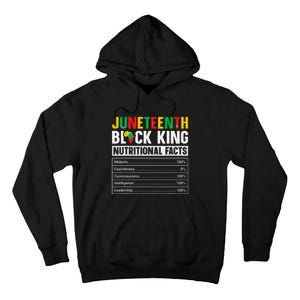 Juneteenth Black King Nutritional Facts Melanin Father Tall Hoodie