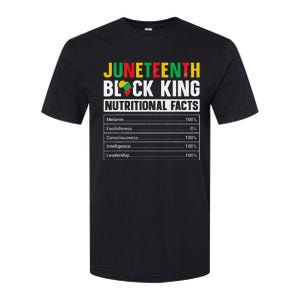 Juneteenth Black King Nutritional Facts Melanin Father Softstyle CVC T-Shirt