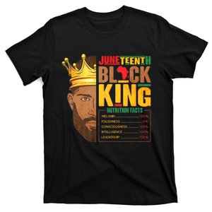 Juneteenth Black King Nutritional Facts Pride African T-Shirt