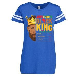 Juneteenth Black King Nutritional Facts Pride African Enza Ladies Jersey Football T-Shirt