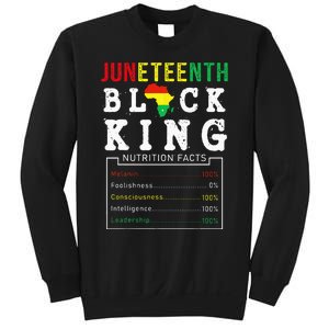 Juneteenth Black King Nutrition Facts Father's Day Melanin Sweatshirt