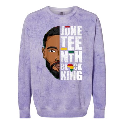 Juneteenth Black King Funny Juneteenth Black King Colorblast Crewneck Sweatshirt