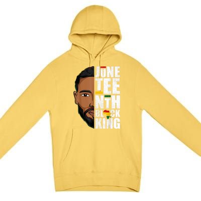 Juneteenth Black King Funny Juneteenth Black King Premium Pullover Hoodie