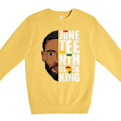 Juneteenth Black King Funny Juneteenth Black King Premium Crewneck Sweatshirt