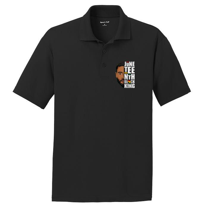 Juneteenth Black King Funny Juneteenth Black King PosiCharge RacerMesh Polo