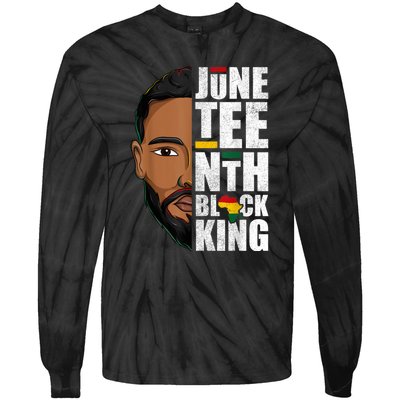 Juneteenth Black King Funny Juneteenth Black King Tie-Dye Long Sleeve Shirt