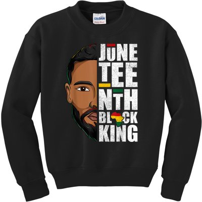 Juneteenth Black King Funny Juneteenth Black King Kids Sweatshirt