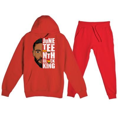 Juneteenth Black King Funny Juneteenth Black King Premium Hooded Sweatsuit Set