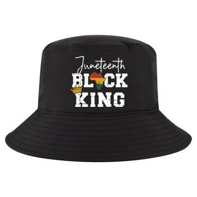 Juneteenth Black King With Pan African Map Flag Gift Cool Comfort Performance Bucket Hat