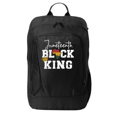 Juneteenth Black King With Pan African Map Flag Gift City Backpack