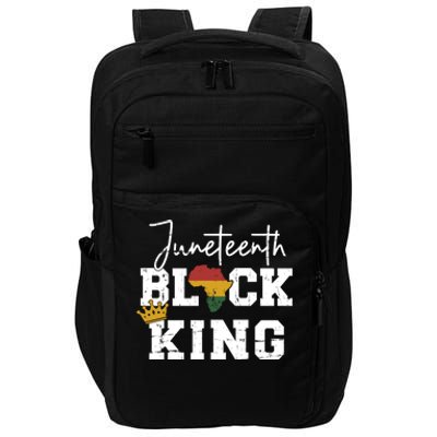 Juneteenth Black King With Pan African Map Flag Gift Impact Tech Backpack