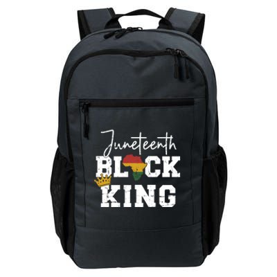 Juneteenth Black King With Pan African Map Flag Gift Daily Commute Backpack