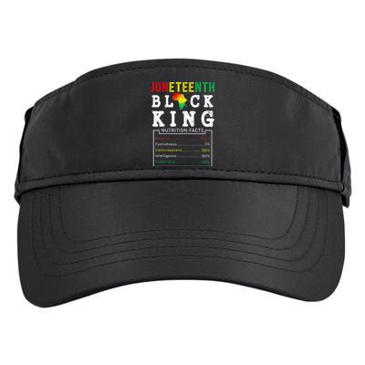 Juneteenth Black King Nutritional Facts Freedom Day Adult Drive Performance Visor