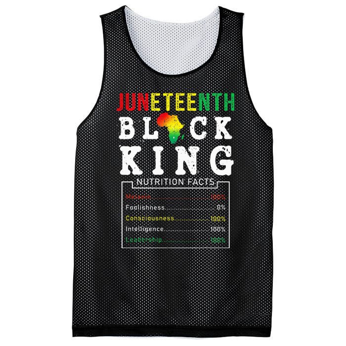 Juneteenth Black King Nutritional Facts Freedom Day Mesh Reversible Basketball Jersey Tank