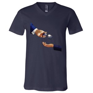 Joe Biden Kamala Harris Sunglasses Glasses Hand Off Gift V-Neck T-Shirt