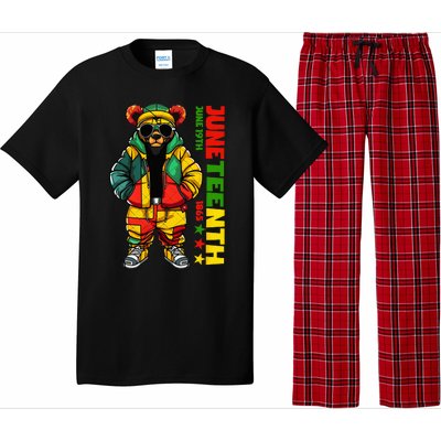 Juneteenth Black King Hip Hop Teddy Bear African American Pajama Set