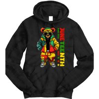 Juneteenth Black King Hip Hop Teddy Bear African American Tie Dye Hoodie