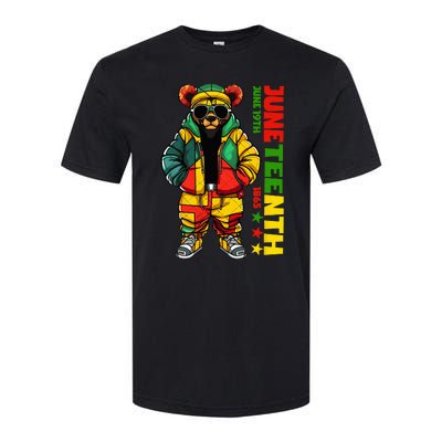 Juneteenth Black King Hip Hop Teddy Bear African American Softstyle® CVC T-Shirt