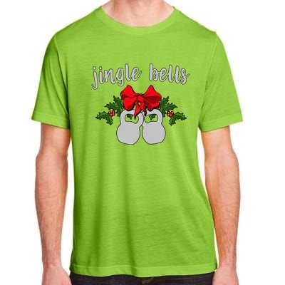 Jingle Bells Kettlebell Christmas Holiday  Adult ChromaSoft Performance T-Shirt