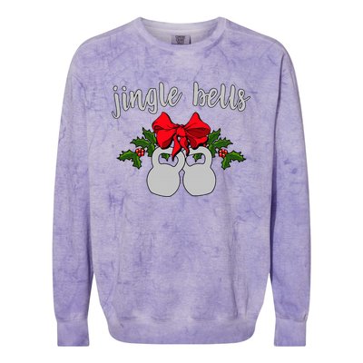 Jingle Bells Kettlebell Christmas Holiday  Colorblast Crewneck Sweatshirt