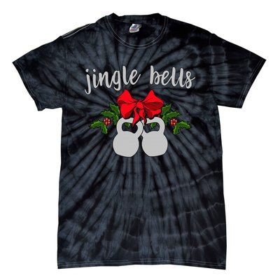 Jingle Bells Kettlebell Christmas Holiday  Tie-Dye T-Shirt