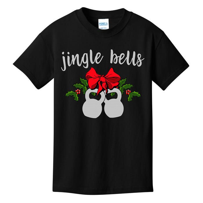 Jingle Bells Kettlebell Christmas Holiday  Kids T-Shirt