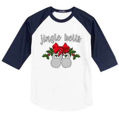 Jingle Bells Kettlebell Christmas Holiday  Baseball Sleeve Shirt