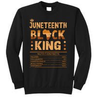 Juneteenth Black King Nutrition Facts Melanin Matching Dad Sweatshirt