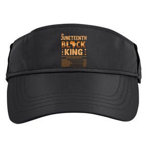 Juneteenth Black King Nutrition Facts Melanin Matching Dad Adult Drive Performance Visor