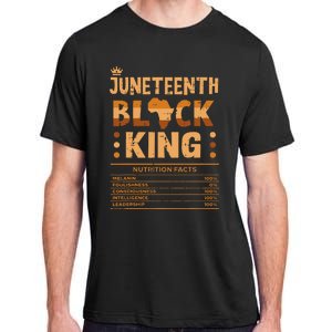 Juneteenth Black King Nutrition Facts Melanin Matching Dad Adult ChromaSoft Performance T-Shirt