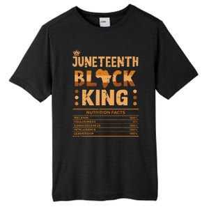 Juneteenth Black King Nutrition Facts Melanin Matching Dad Tall Fusion ChromaSoft Performance T-Shirt