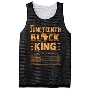 Juneteenth Black King Nutrition Facts Melanin Matching Dad Mesh Reversible Basketball Jersey Tank